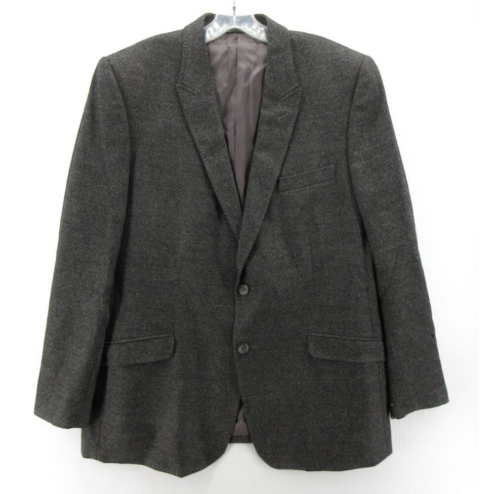 Versace Sport Coat 46 Charcoal Blazer Wool Mohair Jacket Classic Lined*